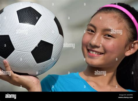 Diverse Female Soccer Player And Happiness Stock Photo Alamy