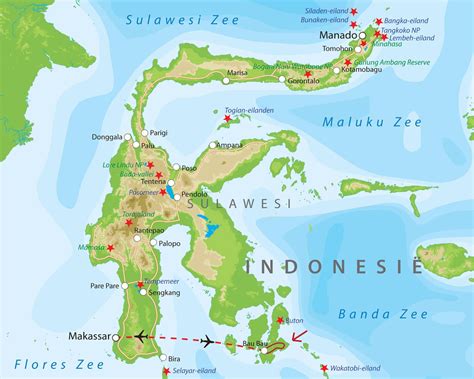 map  sulawesi indonesia indonesie eiland kaarten