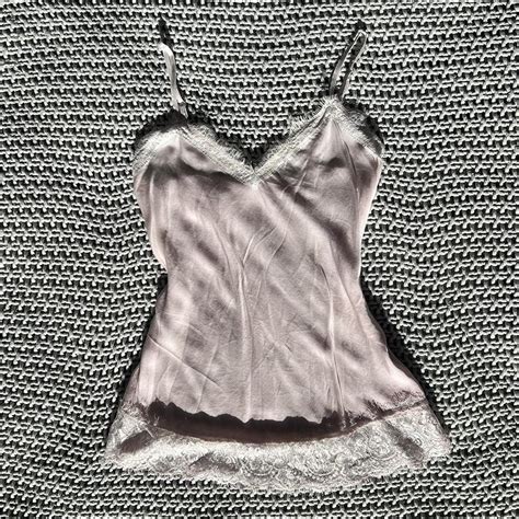 Vintage Pink Silk Lingerie Top Depop
