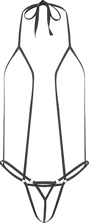 Yizyif Women S Sexy One Piece Sling Shot Swimsuit Adjustable G String Thong Bikini Micro