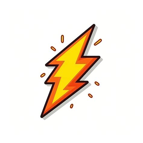 Premium Photo Cartoon Vector Lightning On White Background