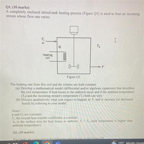 Solved Q1 10 Marks A Completely Enclosed Stirred Tank