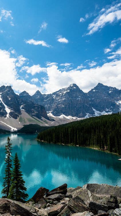 Les Fonds Décran Le Lac Moraine La Vallée Des Dix Pics Banff Lake