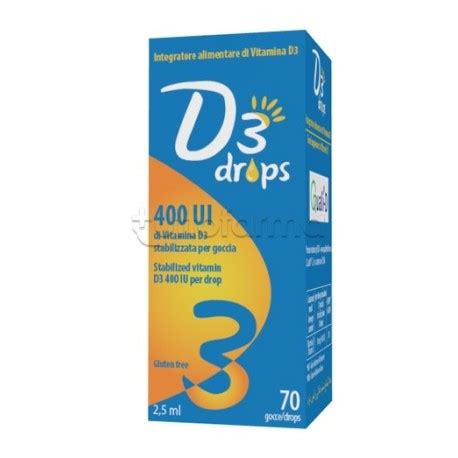 D3 Drops 400 UI Integratore Di Vitamina D 2 5ml TuttoFarma