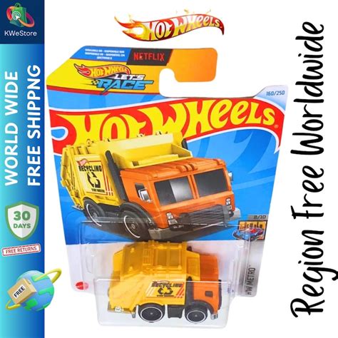 Hot Wheels Total Disposal Recycling Garbage Truck Yellow Netflix Let S Race Etsy