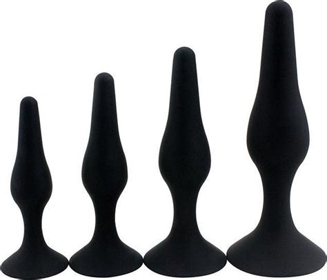 EZlove Set entraînement anal 4 pièces Design allongé Classique pour débutants avec bol