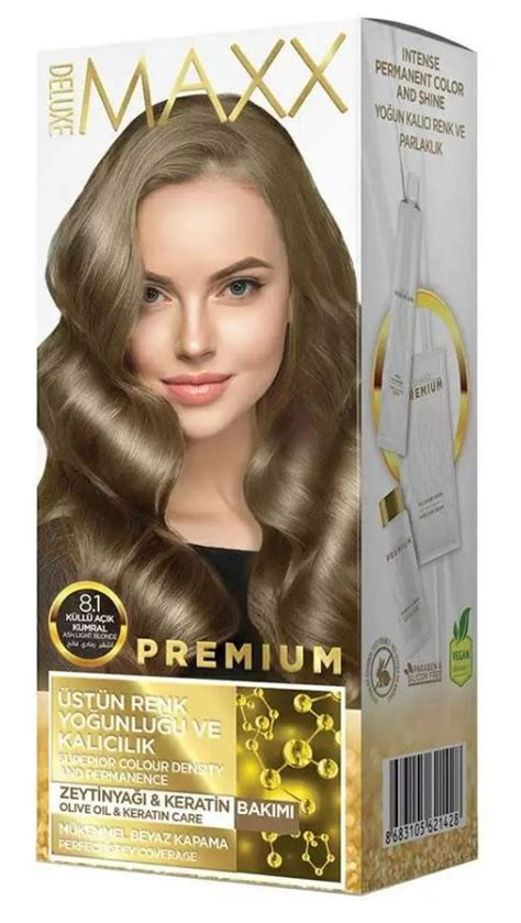 MAXX DELUXE Краска для волос 8.1 Пепельный светло-русый, 110 г - купить ...