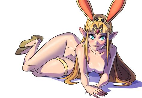 The Legend Of Zelda Game Porn Teeth Visible Blonde Hair Nude Female Big Breasts Valorant