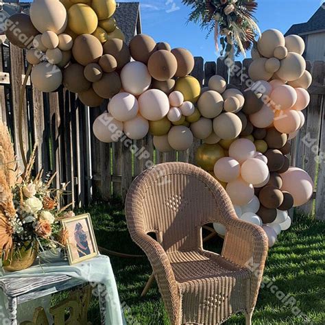 Pcs Double Stuffed Nude Beige Apricot Balloons Garland Etsy