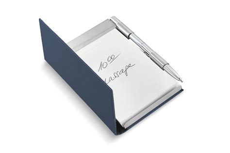 Business Notizbuch mit Stift aus gebürstetem Edelstahl