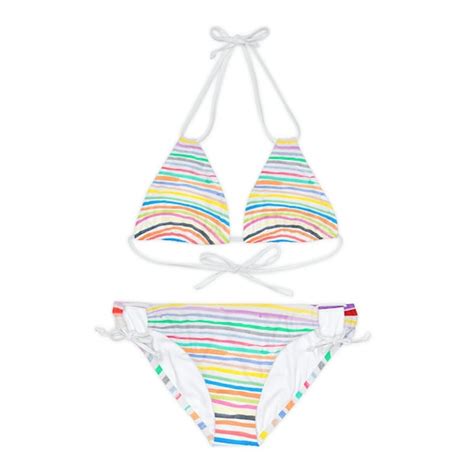 Striped Micro Bikini Etsy