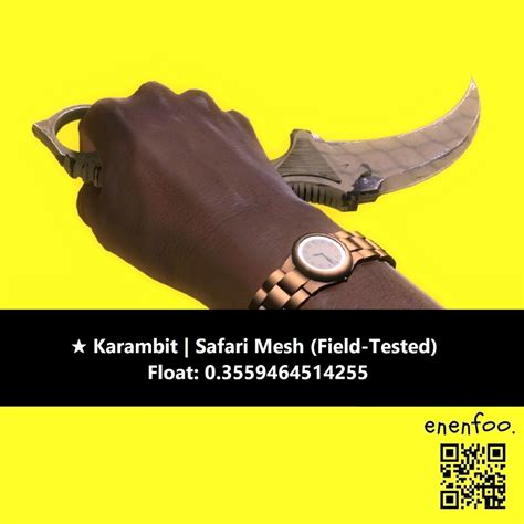 Karambit Safari Mesh Field Tested Csgo Skins Knives Knife Items Ft Kara