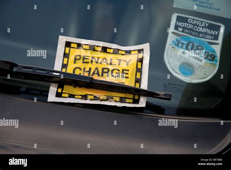 Penalty Charge Notice Stock Photo Alamy