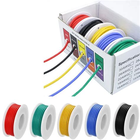 5 рулонов 18 AWG многожильный провод Катушка-гибкий 18 ПВХ Луженая Медь ...