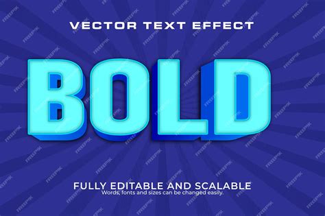 Premium Vector Bold 3d Text Effect 100 Editable Eps File Word And