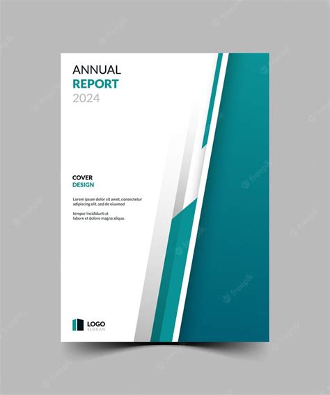 Premium Vector Annual Report Cover Template Design
