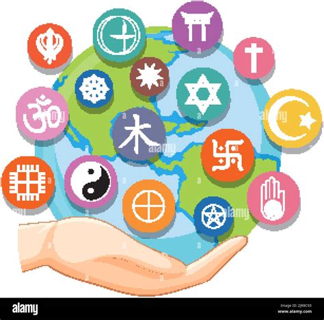 world religion symbols concept illustration stock vector image art