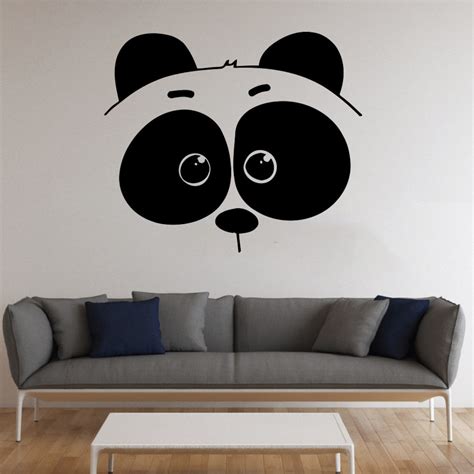 Panda Bear Wall Sticker Panda Vinyl Decal Cartoon Animals Etsy