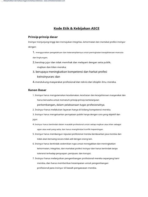 Asce Code Of Ethics En Id Pdf