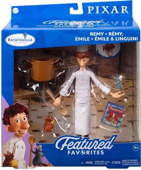 Mattel Disney Pixar Featured Favorites Ratatouille Pack With Posable Linguini Figure Remy Emile