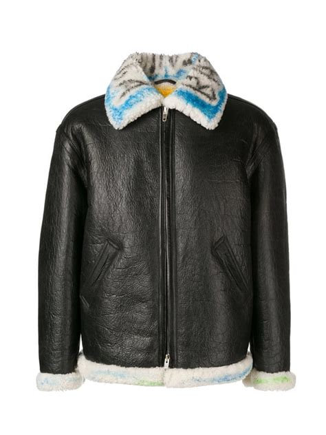 Graffiti Leather Jacket Mens Leather Jacket