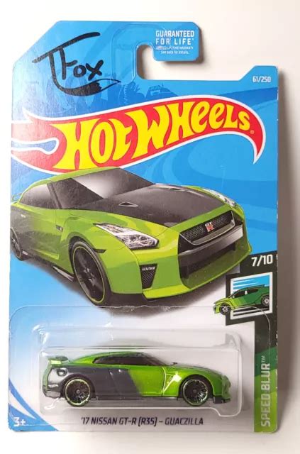 HOT WHEELS NISSAN Skyline R35 GT R GTR Guaczilla Green Speed Blur 7 42 PicClick UK
