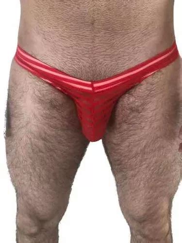 Abrochalo Trusa Bikini Caballero Sexy Nylon Rayas Translucid Meses Sin Inter S