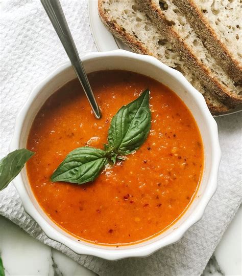 Vegan Roasted Tomato Basil Soup Recipe The Feedfeed