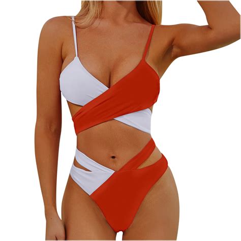 Poropl Swim Suits For Women Two Piece Fashion Bikini Swim Size S Xl Walmart