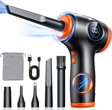 Niweya Compressed Air Duster, [LED Light & Power Display] 3-Speed ...