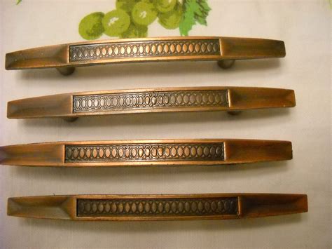 Drawer Pulls Cabinet Hardware Copper Mid Century Modernist Etsy