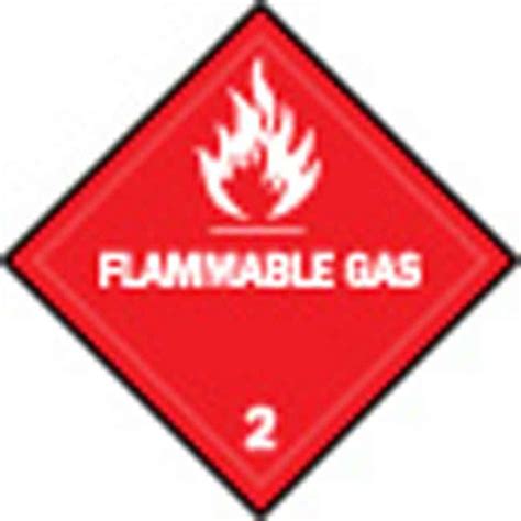 Brady Flammable Gas Hazardous Material Shipping Labels Flammable Gas