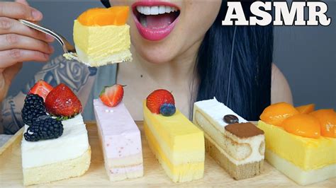 Asmr Mousse Cake Cheese Cake Eating Sounds No Talking Sas Asmr