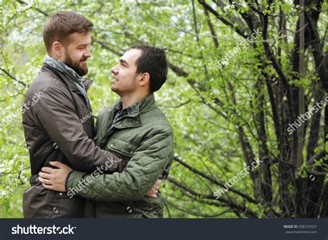 Romantic Gay Couple Park Stock Photo Shutterstock