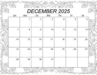 December 2025 calendar (free printable)
