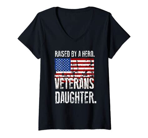 Usa Flag Raised By A Hero Proud Veterans Daughter T Shirt T Shirt Teevimy