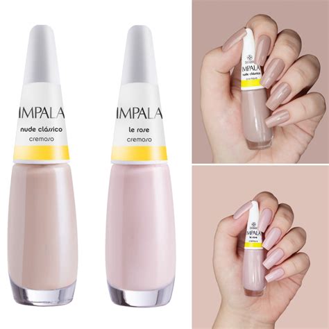 Kit 4 Esmalte Impala Tons De Nude Rosa Shopee Brasil