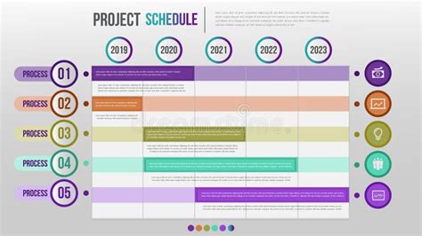 project schedule chart daily  weekly timetable infographic design