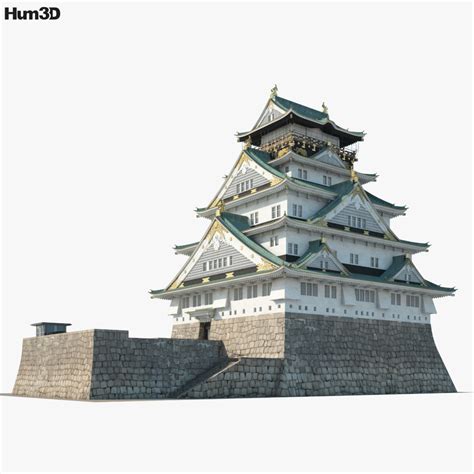 오사카성 3d 모델 건축 On Hum3d