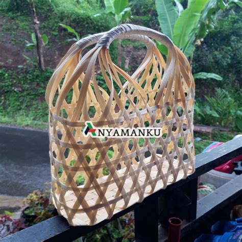 Jual Tas Anyaman Bambu Tas Souvenir Keranjang Bambu Hampers Tas