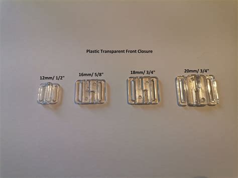 Plastic Transparent Clear Front Closing Bikini Clasp Clickers Etsy