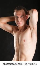 Portrait Naked Muscular Man Isolated On Stock Photo Shutterstock