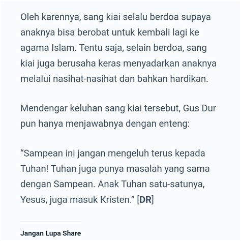 Jas Hijau On Twitter Seorang Kiai Mengeluh Sebab Salah Satu Anaknya