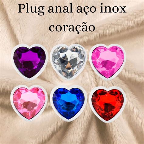 Plug Anal P coração Plug coração sexshop P Plug anal 7 cm coração Shopee Brasil
