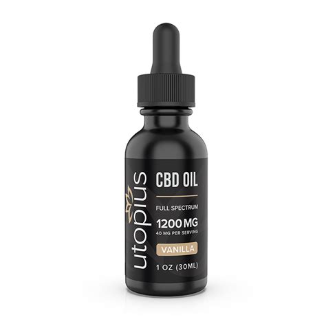 Cbd In Mct Oil Vanilla 1200 Mg Full Spectrum Utopius