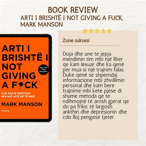 The Subtle Art Of Not Giving A Fuck Mark Manson Reader Review Booksinsta