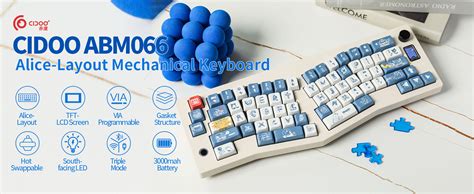 Epomaker Cidoo Abm Alice Layout Mechanical Keyboard With Tft Lcd