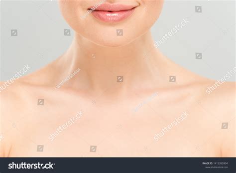 Cropped View Happy Nude Woman Smiling Stock Photo 1415395904 Shutterstock