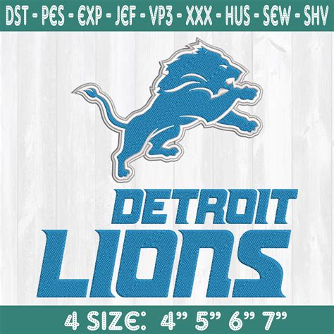 Detroit Lions Logo Embroidery Designs NFL Logo Embroidery D Inspire