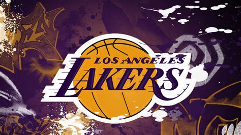 Los Angeles Lakers Logo In Purple Paint Background HD Lakers Wallpapers ...